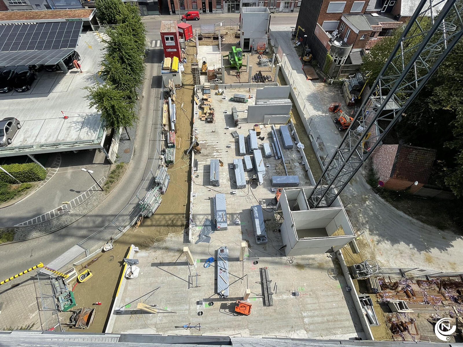 AZ Herentals blok M werf overzicht - 14/08/2025