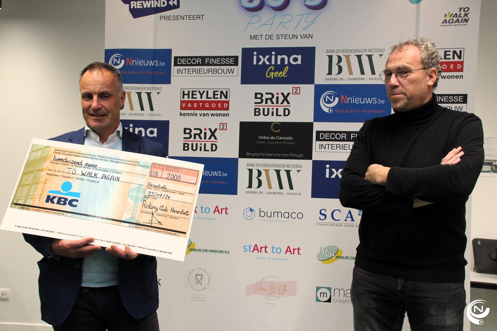 Rotary cheque To Walk Again 