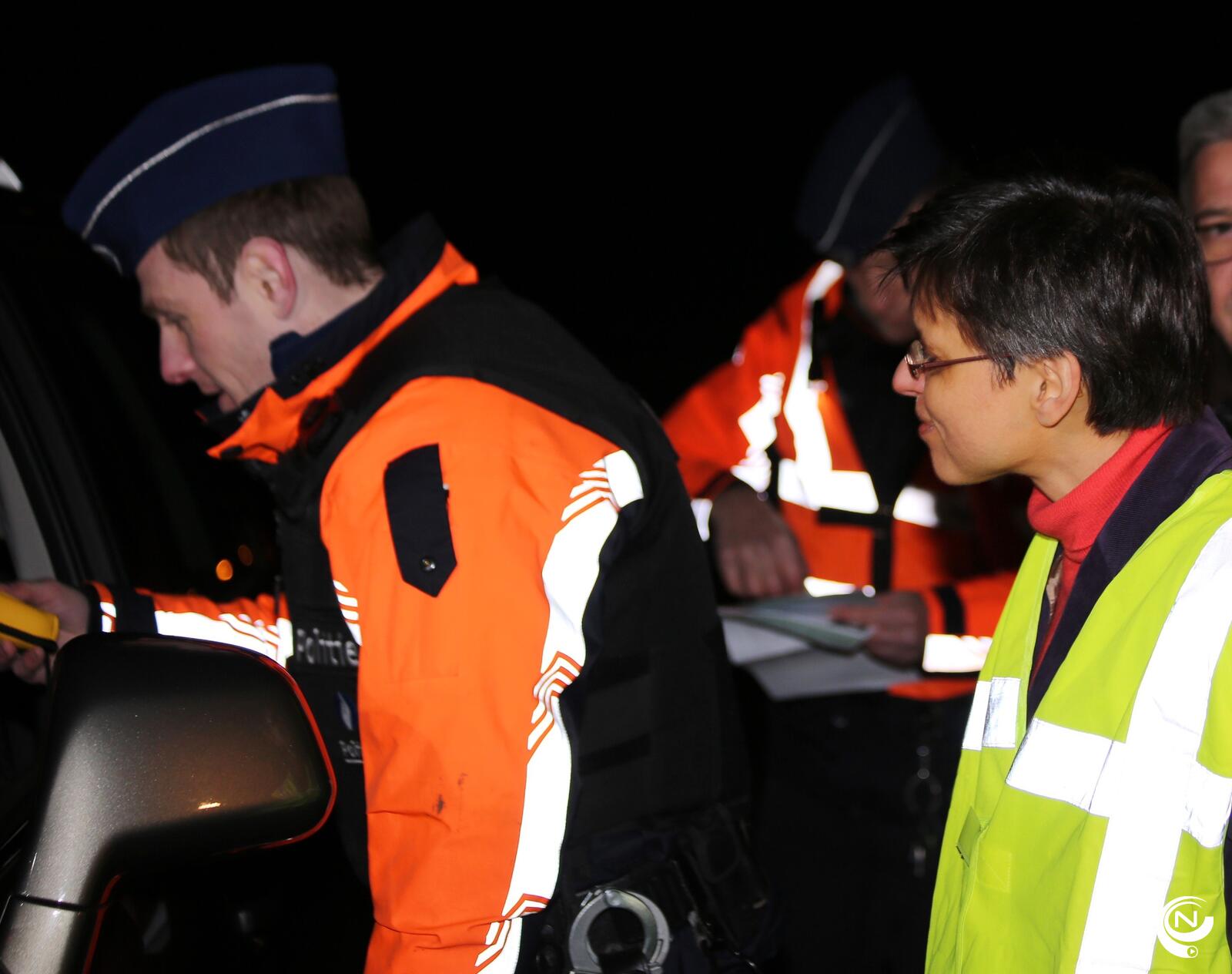Gouverneur Cathy Berx bij een Wodca controle in Dessel (2016)