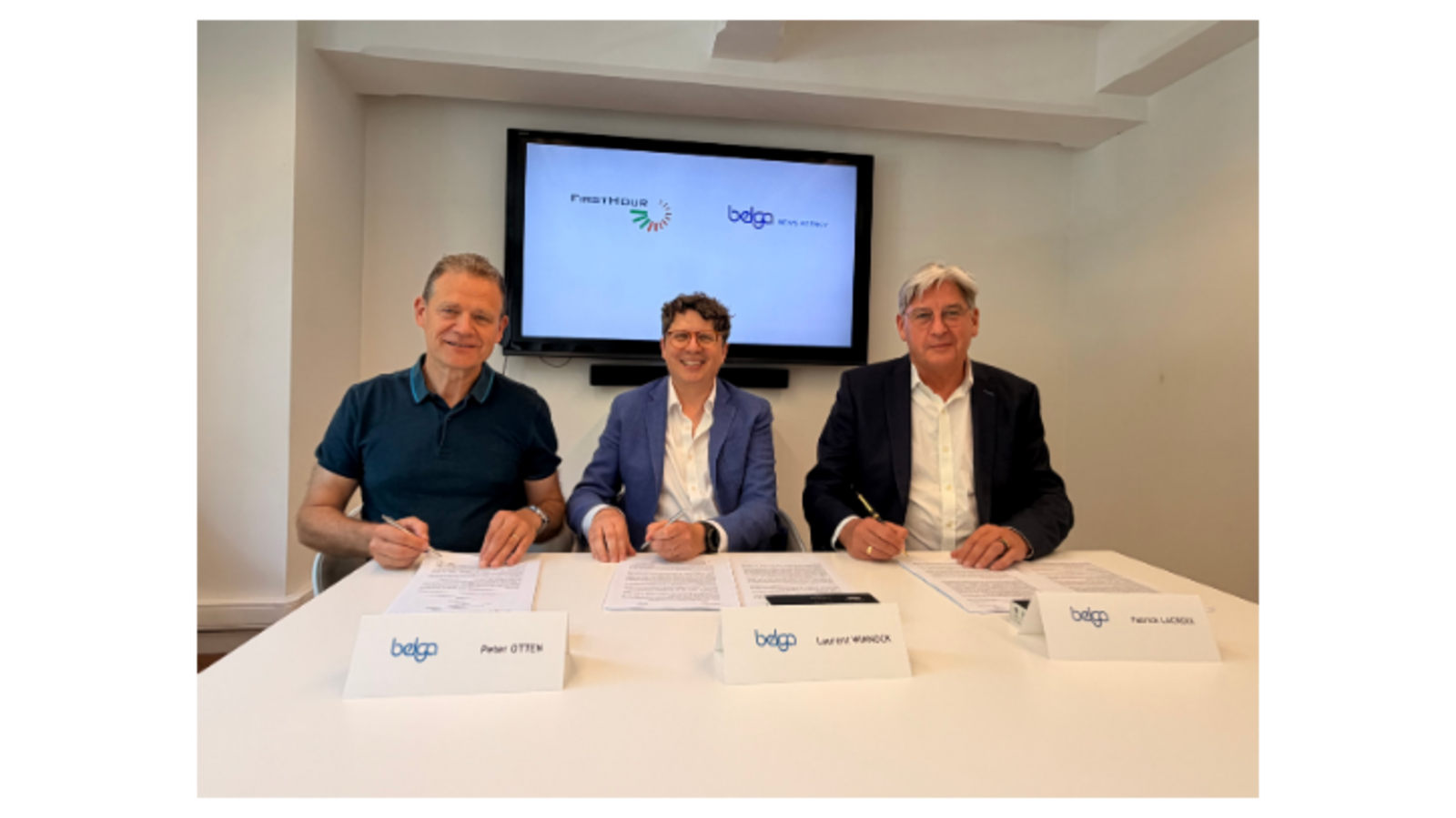 © Belga (vlnr: Peter Otten, Laurent Winnock en Patrick Lacroix)