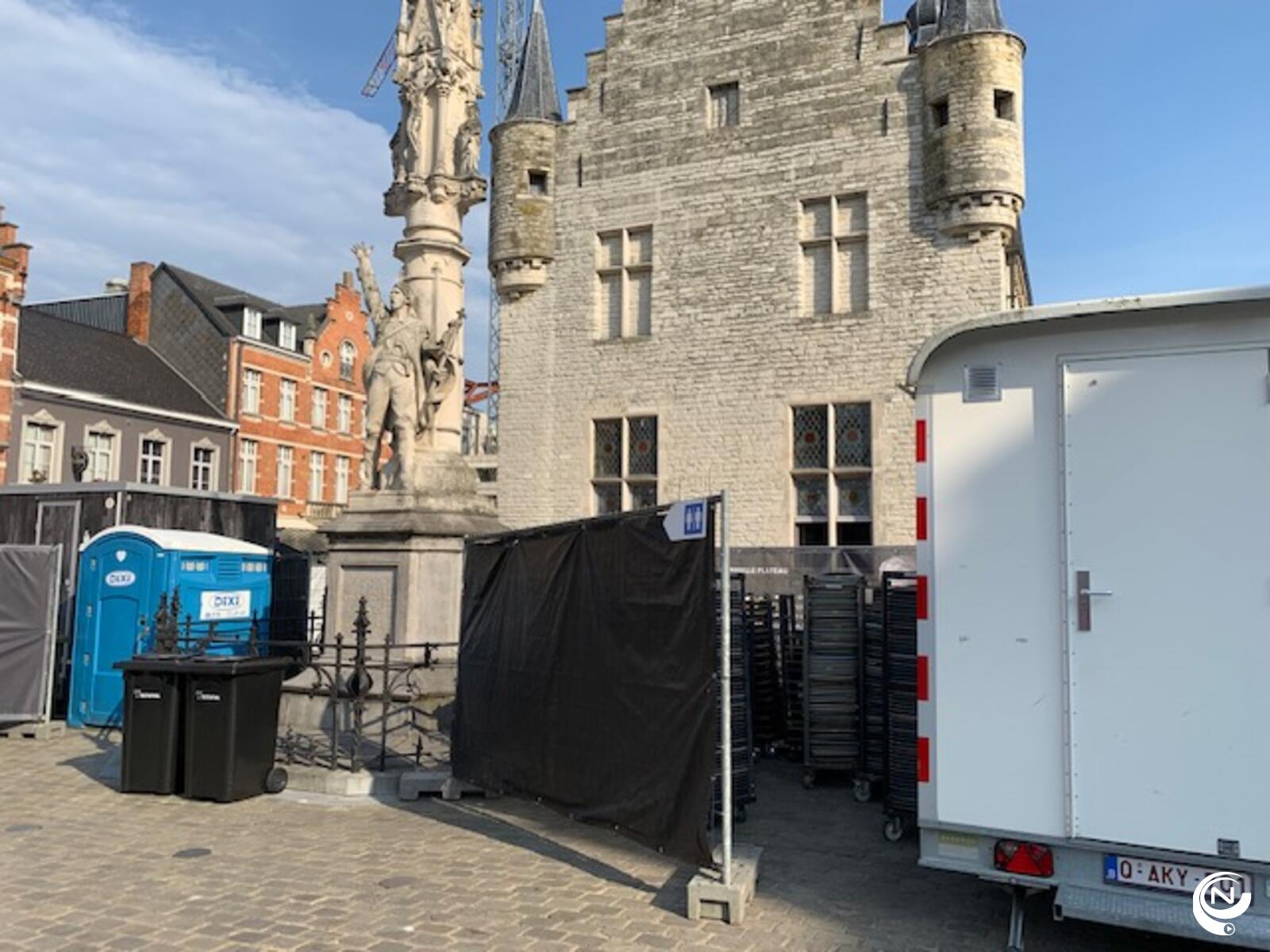 Boerenkrijgmonument omgeven door wc's, afvalbakken en rommel - foto rr