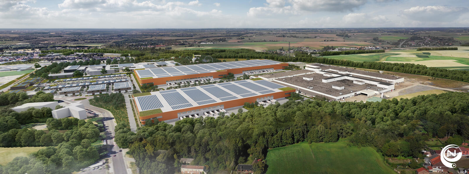 Gosselies Caterpillar reconversion logistique Vue C 