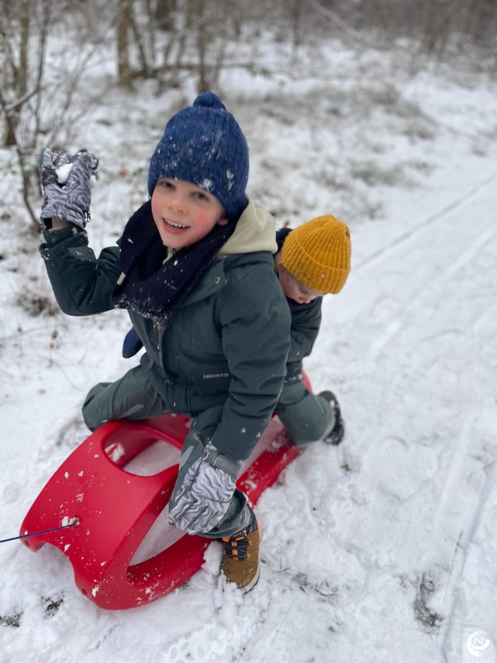 Sneeuwpret in de Herentalse bossen