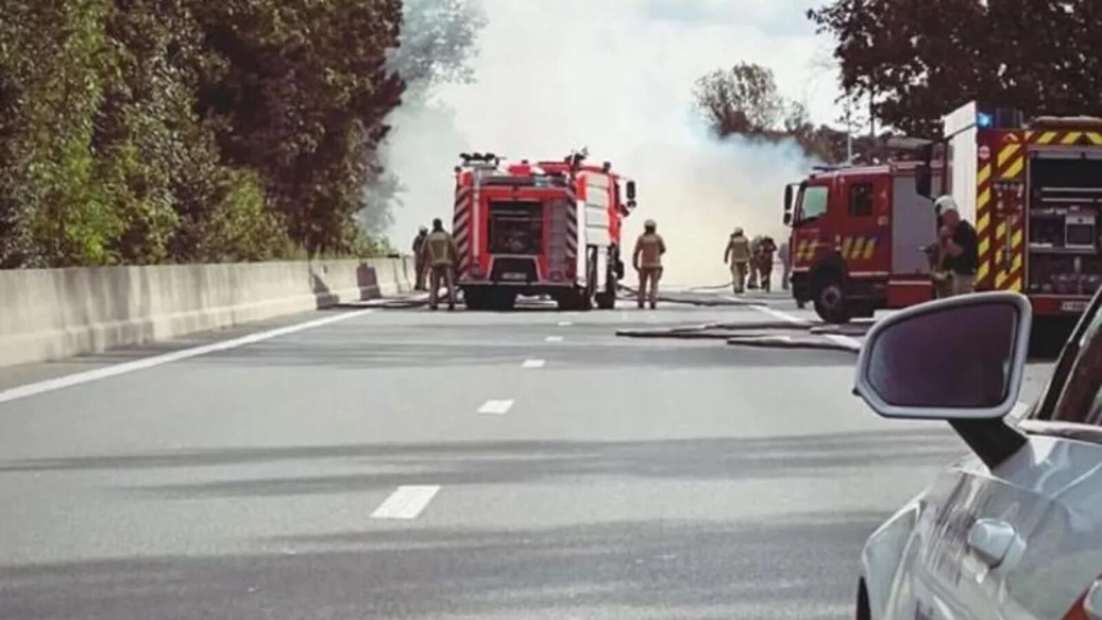 Vorselaar ongeval E34 - foto federale politie