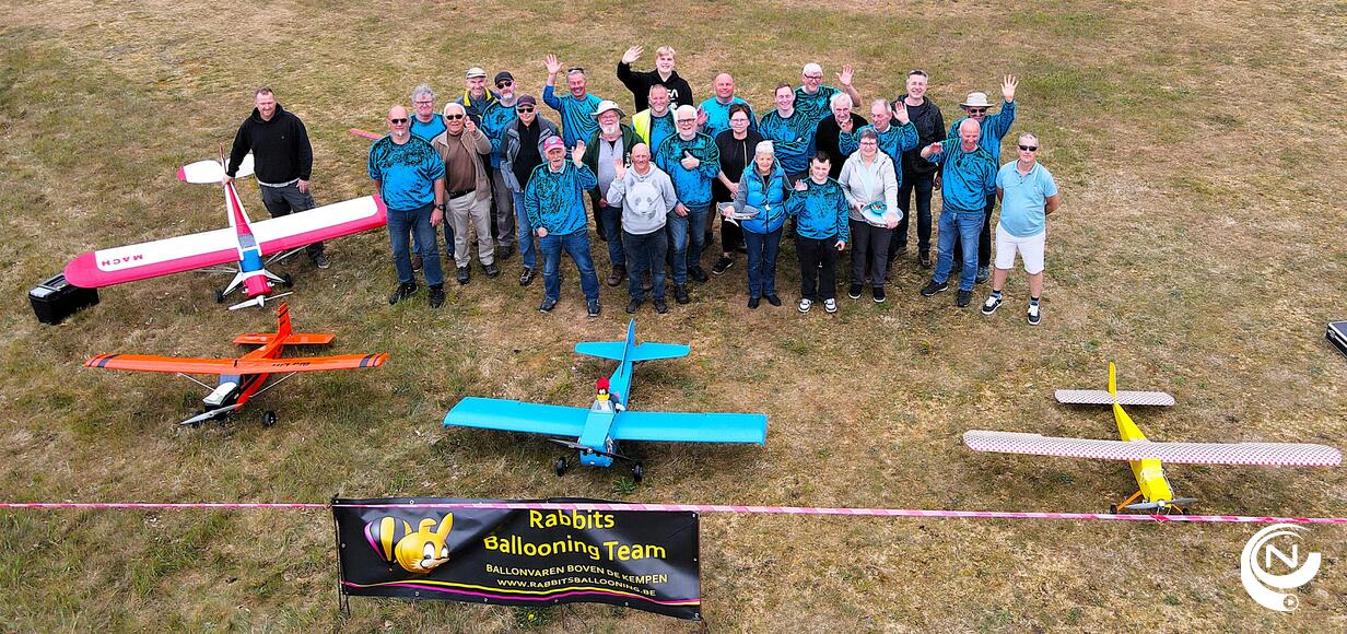 Het KMACH-team dat vandaag zorgde voor een meer dan geslaagde paasdropping @Proostenbos Herentals