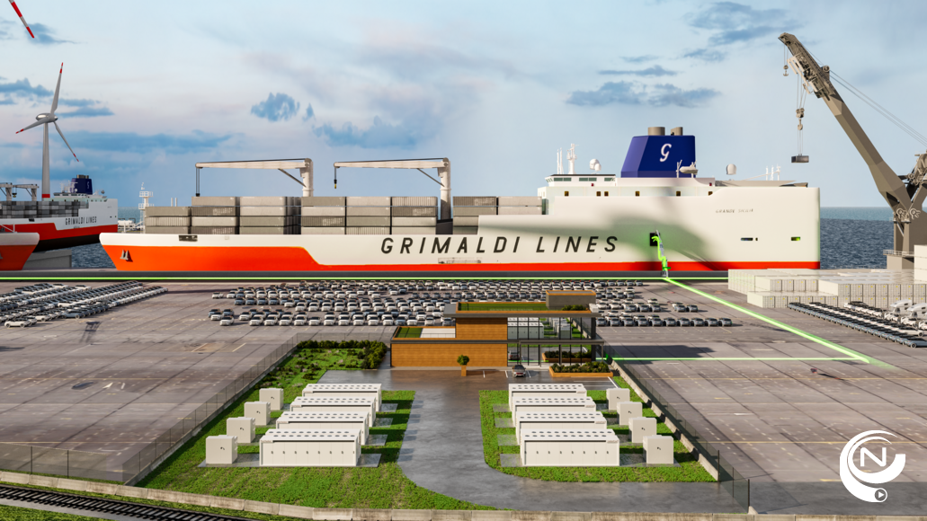 Eerste walstroom voor zeeschepen arriveert in Antwerp Euroterminal