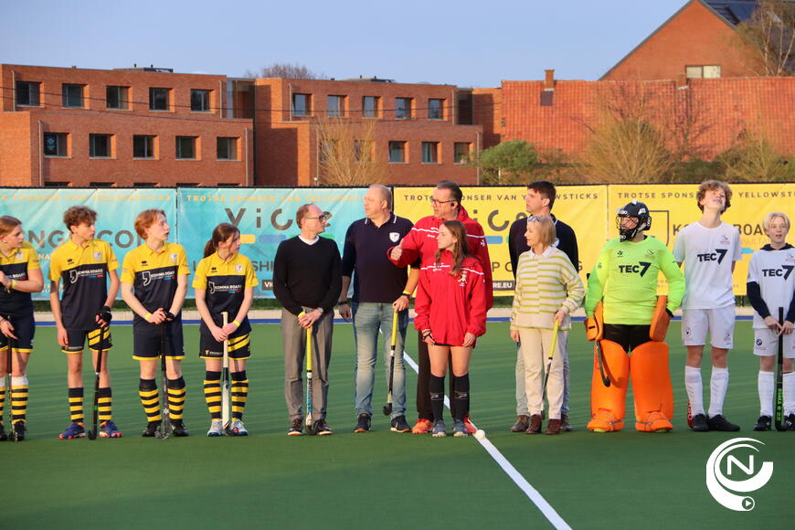 Kunstgrashockeyveld Yellow Sticks 