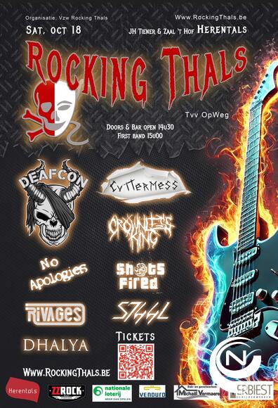 2.	Affiche Rock & Metal (zaterdag 18 oktober) Zaterdag 18 oktober staat Herentals in het teken van stevige rock en zware metal met optredens van acht bands op twee podia.
