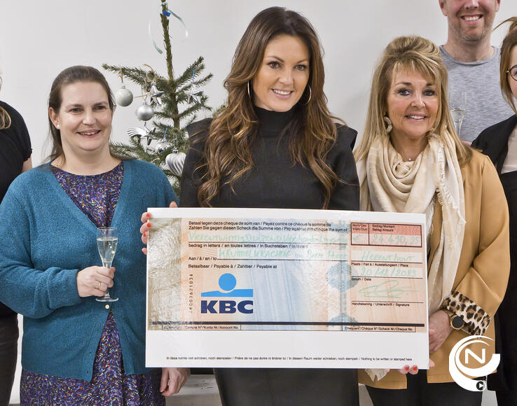 Belle Perez concerten : cheque voor het goede doel 