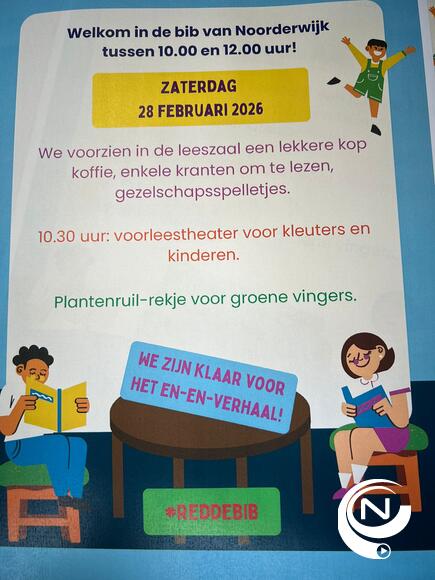 Bib Noorderwijk actie op 28/02 in de Bib