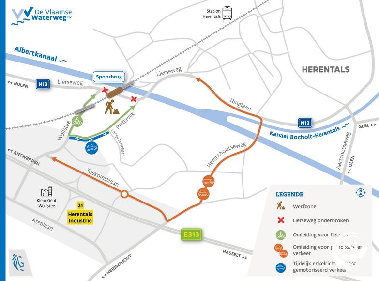 Omleiding Lierseweg-Wolfstee-Rietbroek Herentals