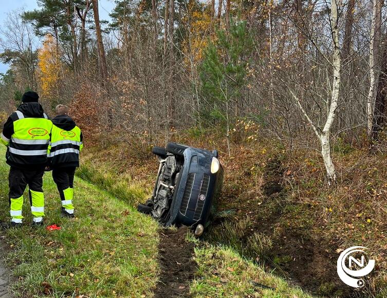 E313 : bestuurder onder invloed van drugs rijdt in gracht aan oprit Herentals-West Grobbendonk