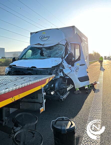 E313 : kop-staartbotsing  aan Herentals-West Grobbendonk 