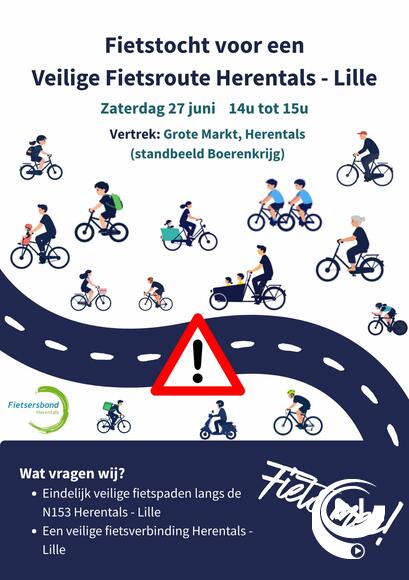 De Oliva Classic deelnemers vroegen ook dringende aandacht voor een eindelijk veilig fietspad Herentals-Lille Poederleeseweg : actie Fietsersbond op 27/06!