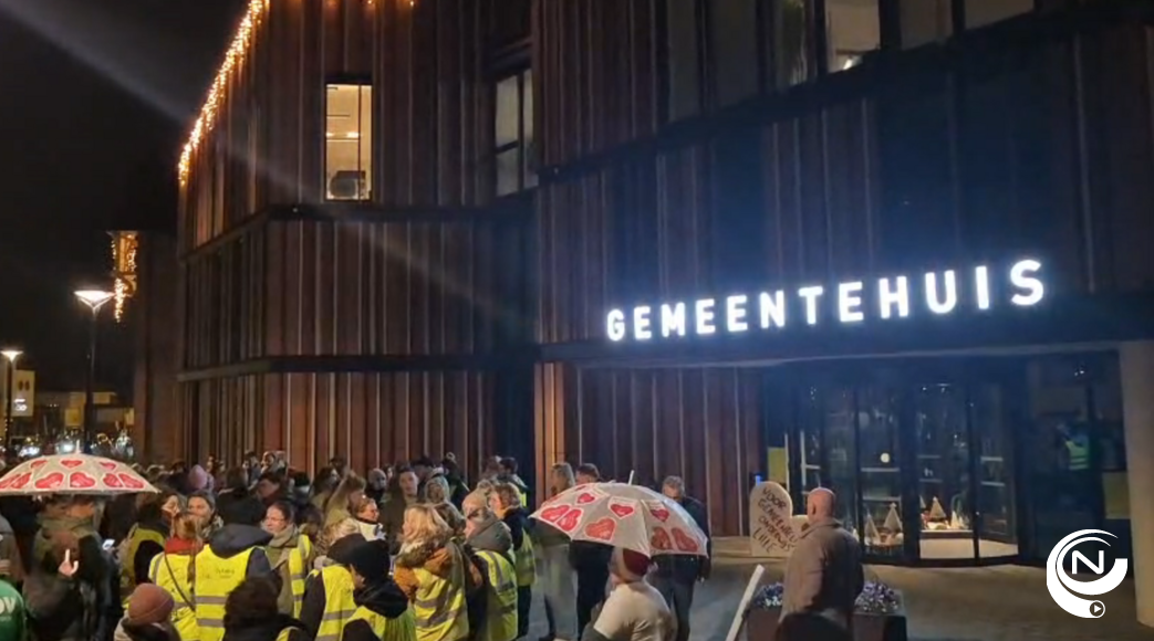 Protest tegen  schepencollege Lille