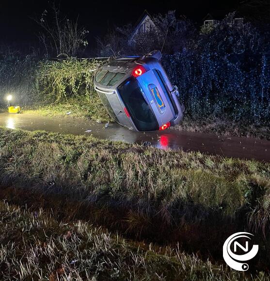 Ongeval Herentalsesteenweg : wagen schuift op zijkant tegen omheining na botsing