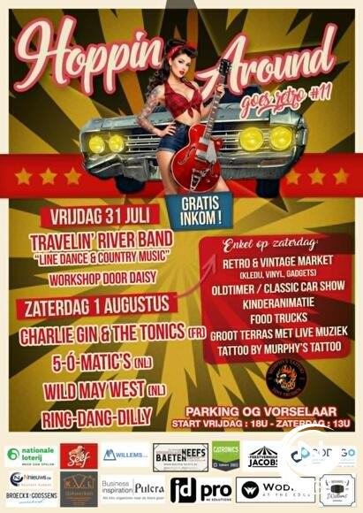 Knappe affiche Hoppin Around RETRO dit weekend
