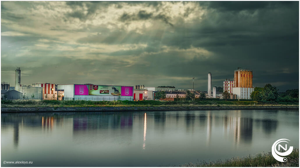 Mondelèz Herentals : view over het Albetkanaal - foto Alex Leys 