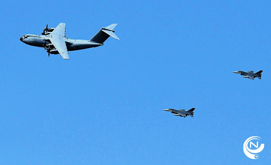 Belgische luchtmacht oefent boven de Kempen 