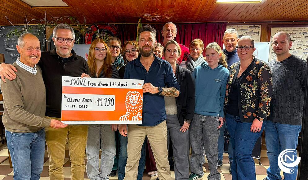''Recordbedrag €11.790 voor Olivia Fund - 4e 'Move From Dawn Till Dusk' - dank aan onze vrijwilligers & sponsors!"