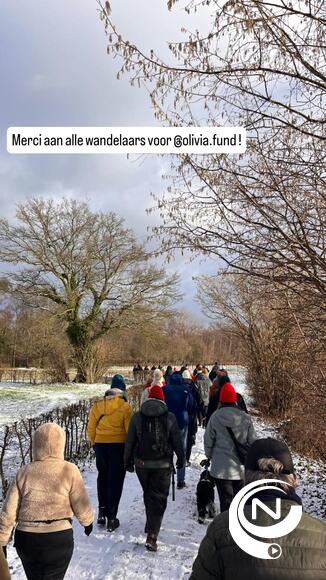 Koninklijke Herentalse Basketbalclub, HBBC, meldt met trots dat het met zijn tweede Winterwandeling 2.000 euro geschonken heeft aan het Olivia Fund