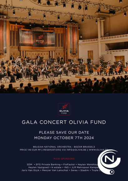 Galaconcert Olivia Fund op 7 oktober @Bozar Brussel