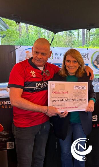 KHC Dragons Trimmers schenken recordbedrag van €70.000 aan Olivia Fund