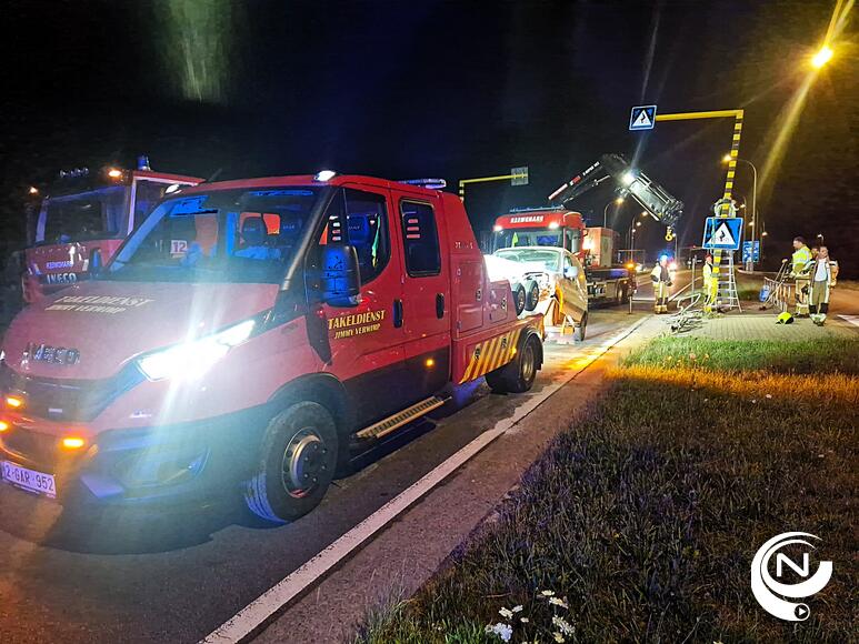 Dronken bestuurder ramt beveiligde zebra-oversteek op Aarschotseweg : heel wat schade aan oversteekvoorzieningen
