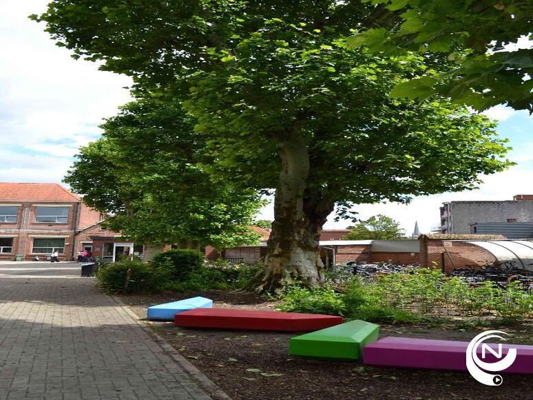 Op Het Heilig Graf pronkt een groene strook waar leerlingen van stilte kunnen genieten. - Copyright: provincie Antwerpen