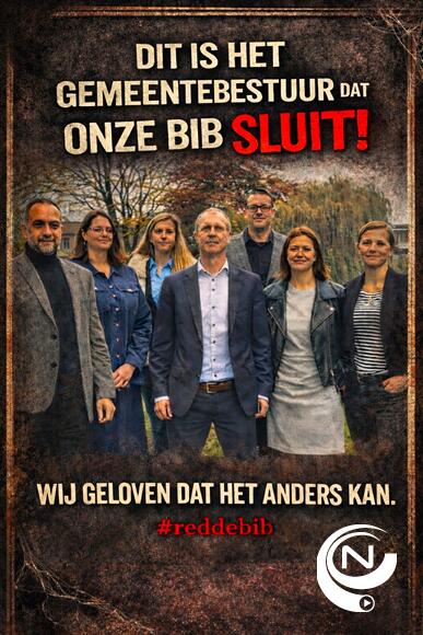 #Reddebib : "Sluiting met reorganisatie bib Noorderwijk = complete afgang van een onbekwaam schepencollege"