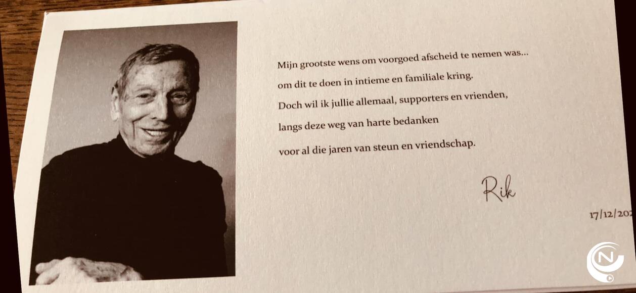 Afscheidskaartje Rik Van Looy