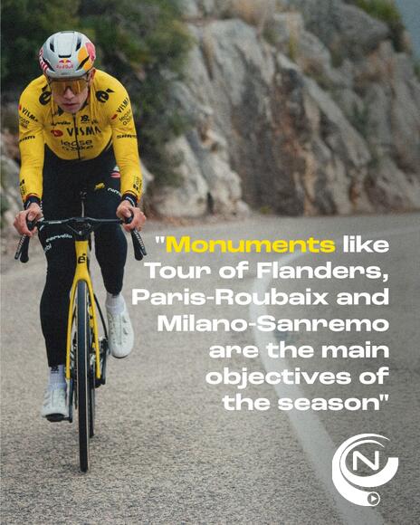 Wout van Aert : nu wel met Strade Bianche en Milaan-Sanremo, Tour en Vuelta in de zomer