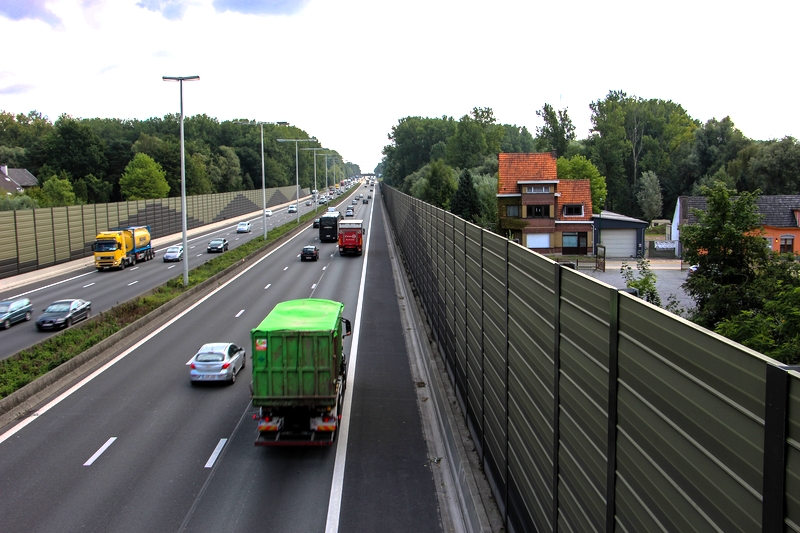 Geluidsschermen Waregem - foto AWV 