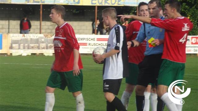 Scheids verliest de pedalen en trekt drie rode kaarten in KFC Herenthout - Vlimmeren: 1-1 