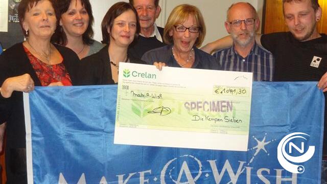 Make-A-Wish valt achterover in Morkhoven na ontvangst supercheque Die Kempen Sieben 