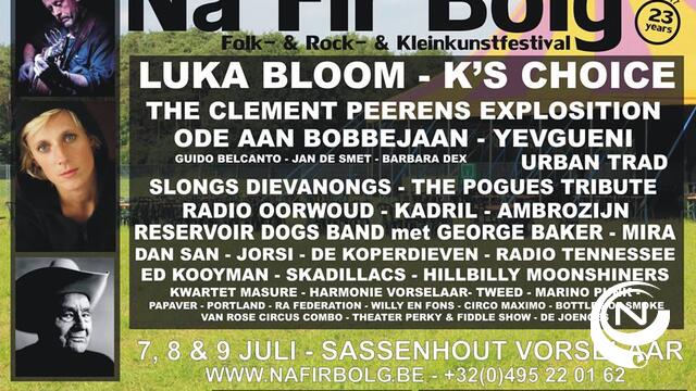 CPex, Slong Dievanongs en Luka Bloom vervolledigen affiche Na Fir Bolg 