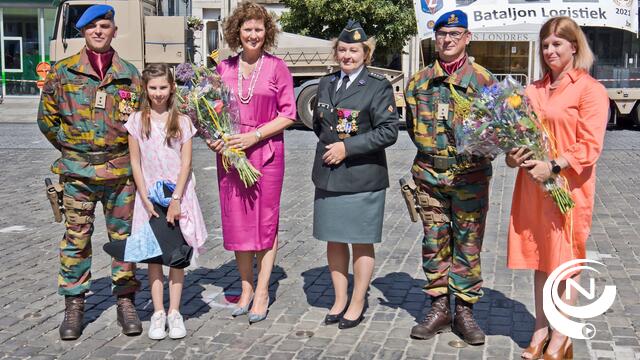 Defensie 29 Bn Log : unieke zonovergoten bevelsoverdracht tussen 2 broers Constandt, korpscommandanten - extra foto's