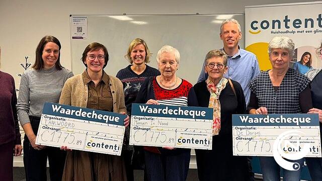 Dienstenchequebedrijf Contenti schenkt cheques aan Kempense armoedeorganisaties