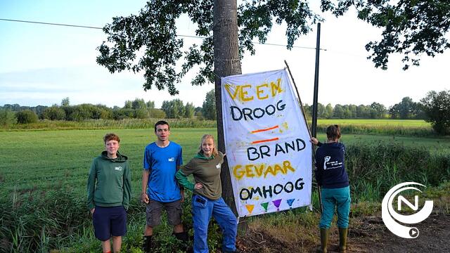  Jeugdbond voor Natuur en Milieu (JNM) voert actie tegen extreme droogte in Geels natuurgebied De Zegge 