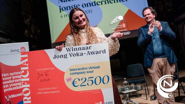 Julie Vets (GOFLUO) wint award Jonge Ondernemer 2026  Jong Voka Antwerpen-Waasland 