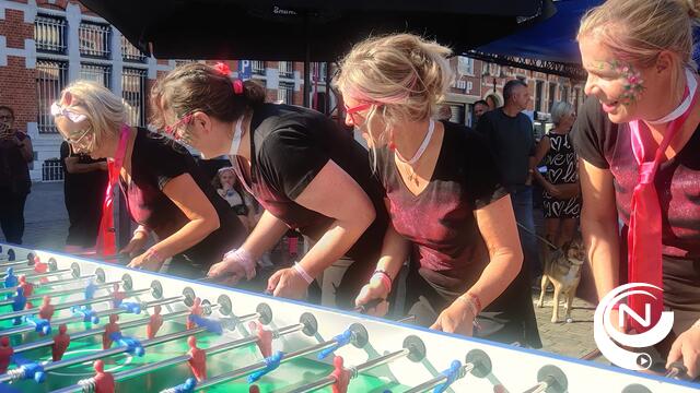 180 Pink Ladies 'strijden' op zonovergoten roze Grote Markt : fun fun