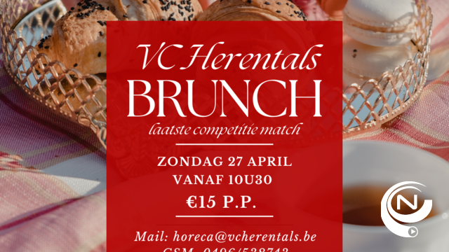 VC Herentals met heerlijke brunch zondag 27/4 : eindeseizoens-match tegen Westerlo-Kemphanen