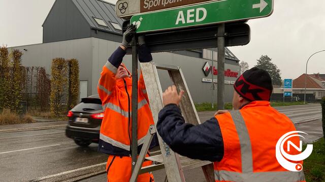 Levensreddende AED-toestellen vlot te vinden dankzij duidelijke bewegwijzering