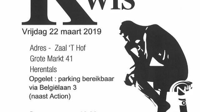 15e Akademiekwis in zaal 't Hof op 22 maart
