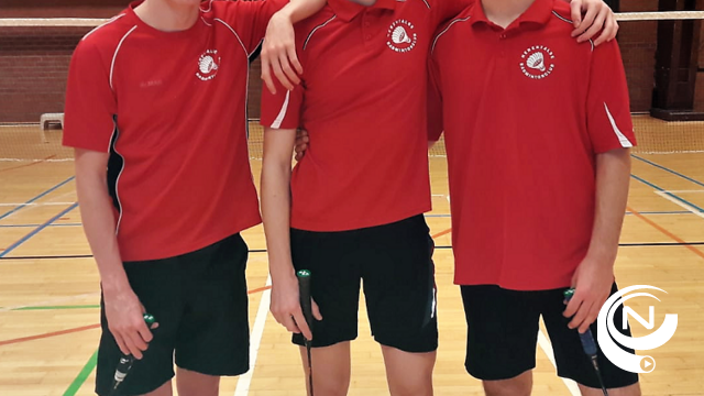 Herentalse badmintonjeugd (1JH -19) kampioen