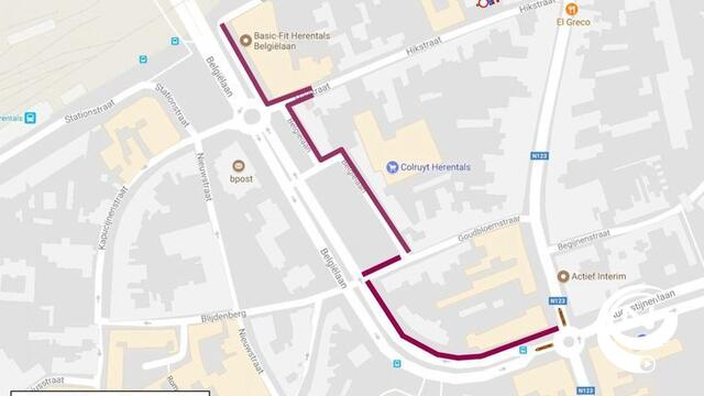 Doorgang Belgiëlaan-Hikstraat afgesloten tijdens werkzaamheden