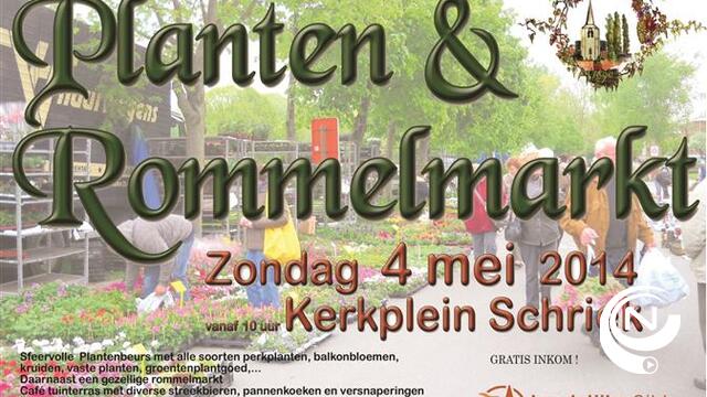 Bloemen en plantenmarkt op 4 mei in Schriek