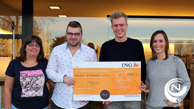 Daan Optiek schenkt €1.850 aan Muco, Jens Wagemans