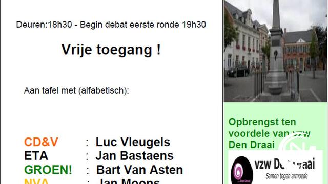 Politiek debat gemeenteraadsverkiezingen Heist op den Berg