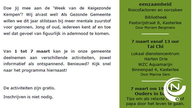 Week van de keigezonde Kempen, ook in Kasterlee